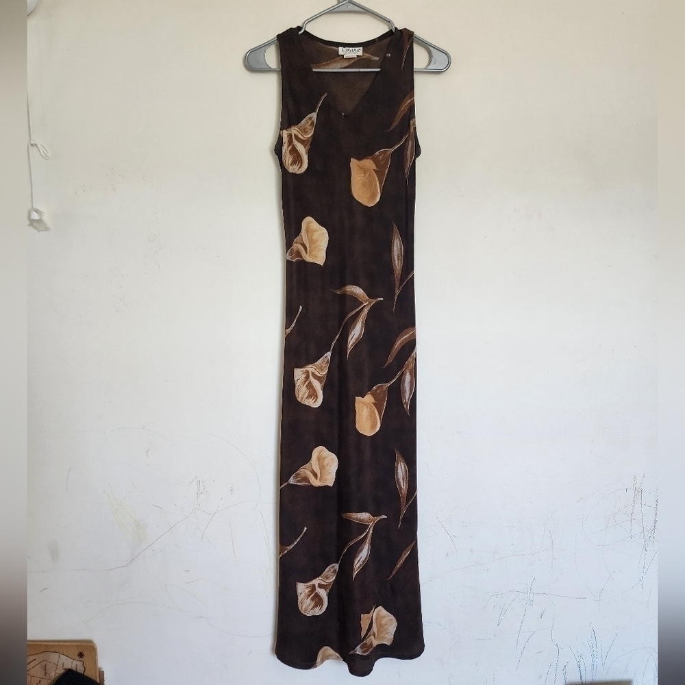 Cirana Los Angeles Sleveless Floral A-line Maxi Dress size Small